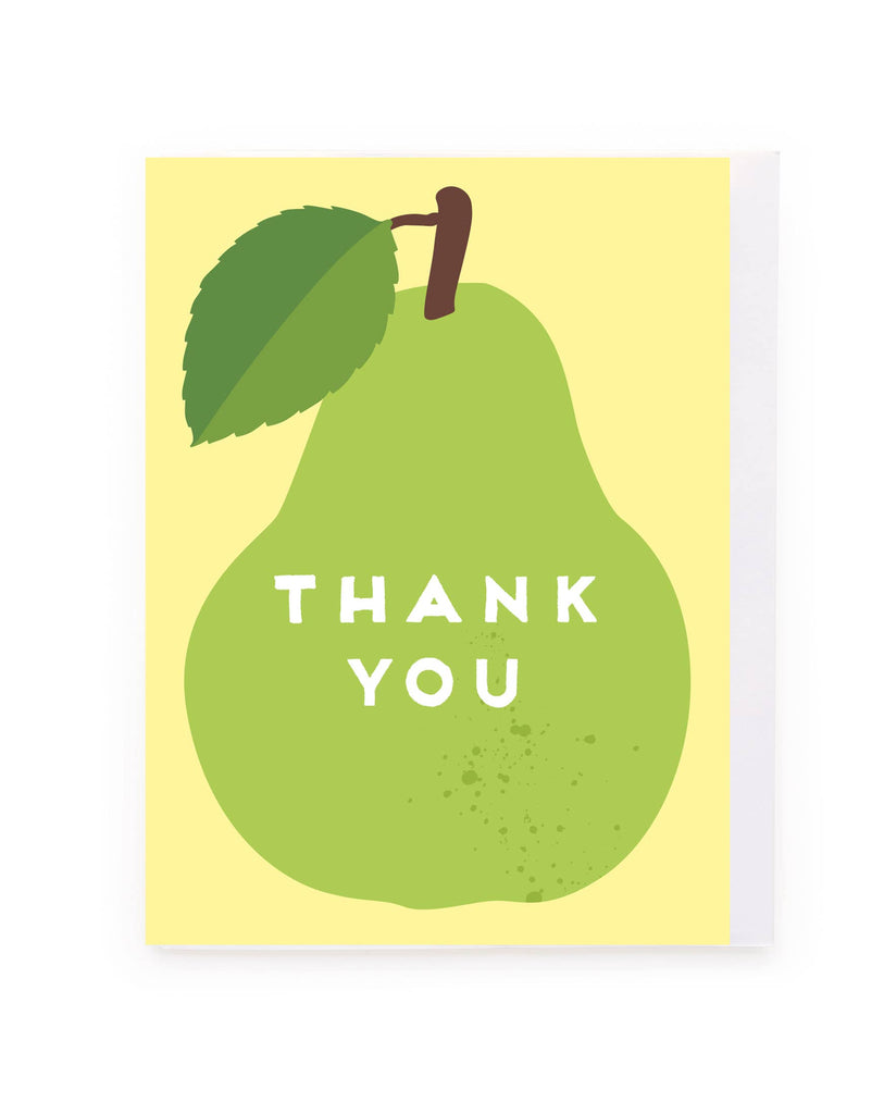 Pear thank you blank greeting card