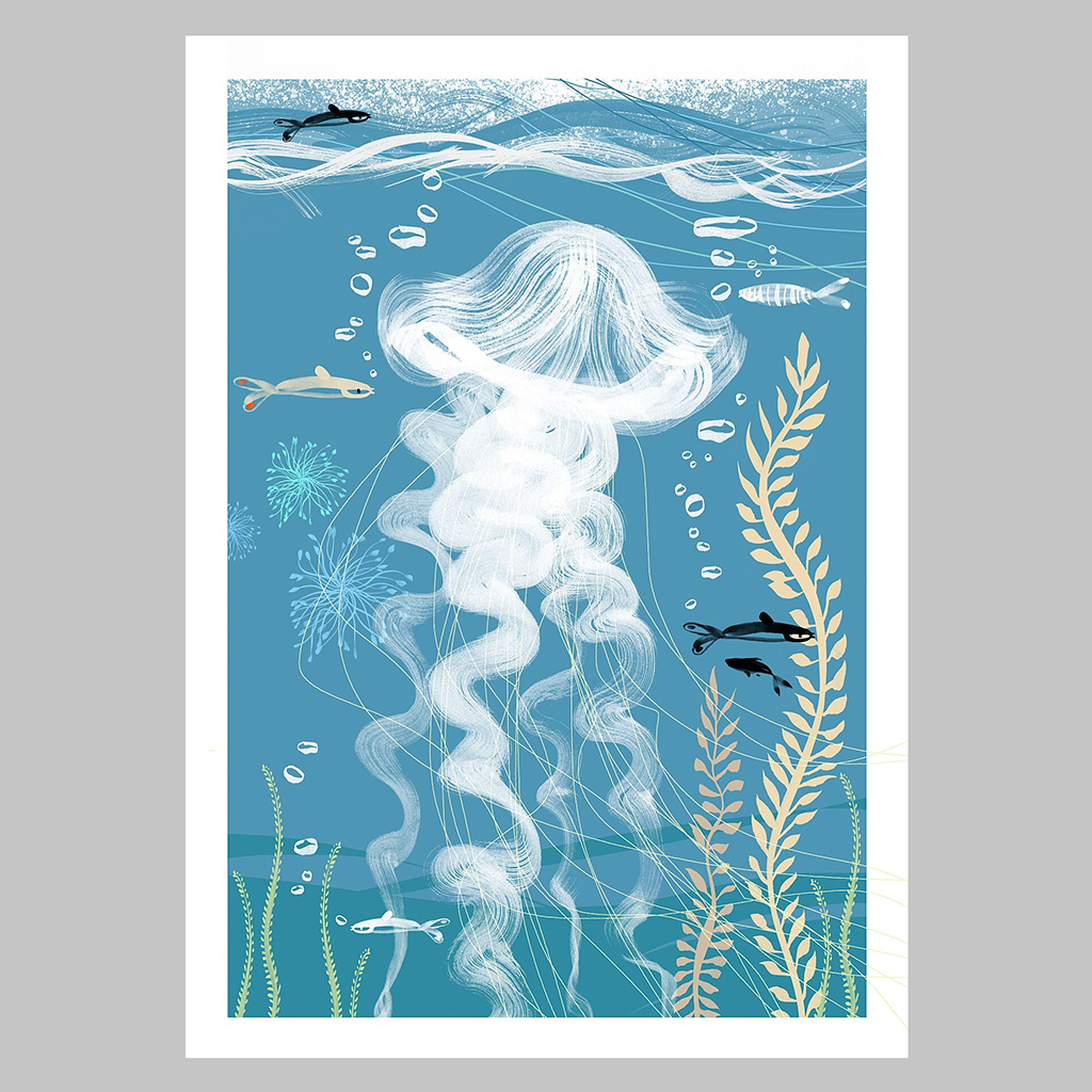 Jellyfish A4 Print