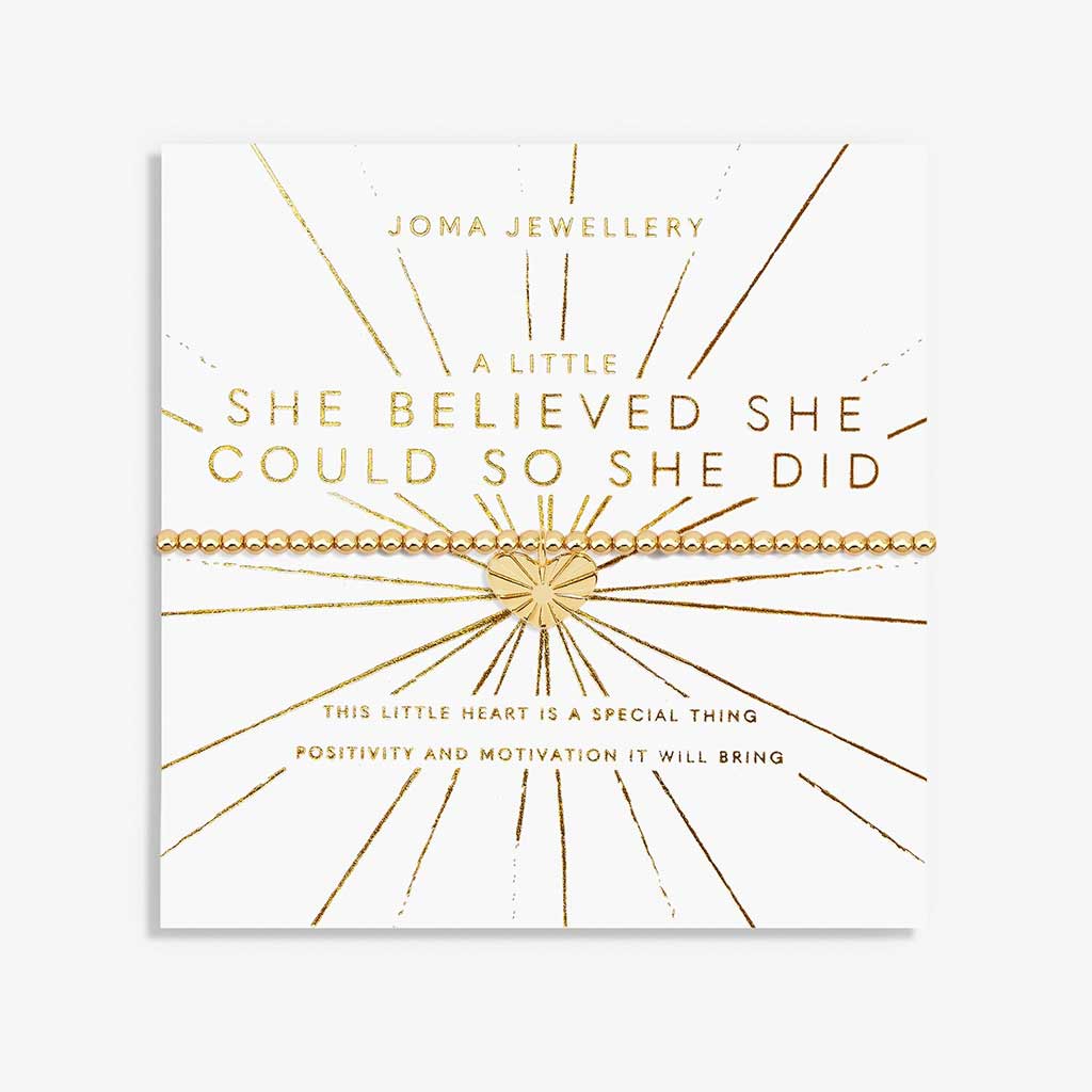 A Little 'She Believed She Could So She Did' Bracelet