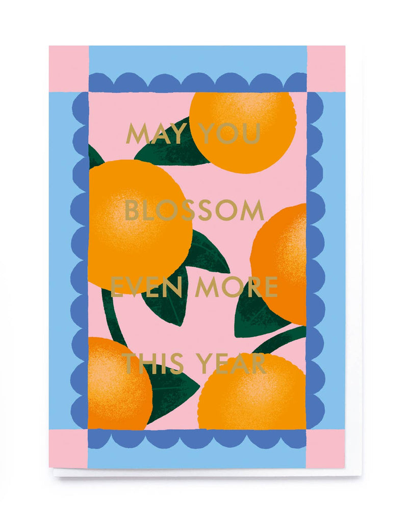 Oranges birthday card