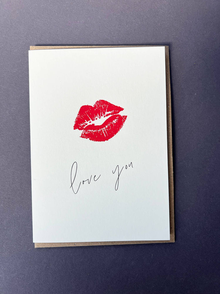 Love you Lips Card | Anniversary Card | Valentines Card