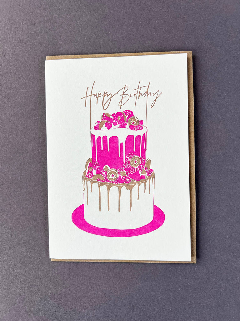 Birthday Cake Letterpress Card | Birthday Card