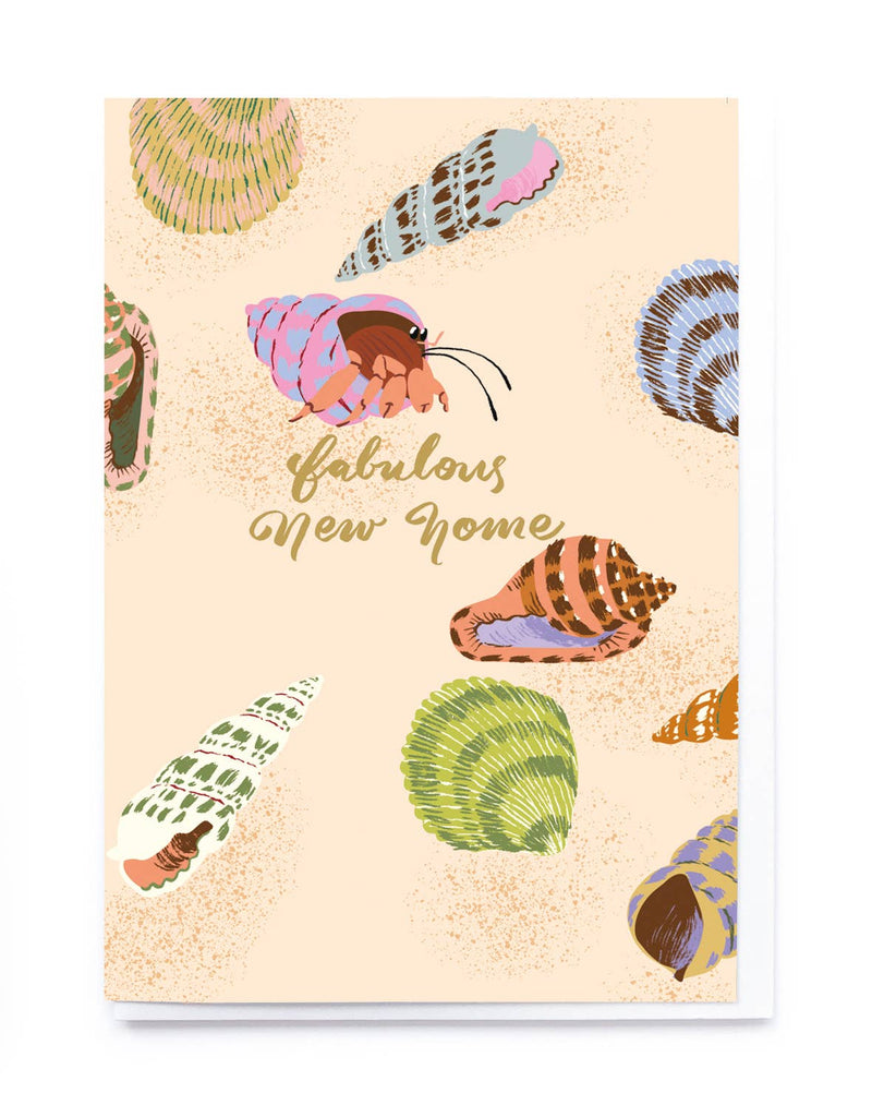 New home shells house warming card