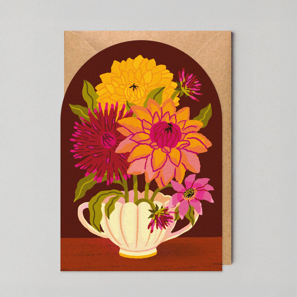 Dahlias Cards | Floral Cards | Blank Cards | Art Cards