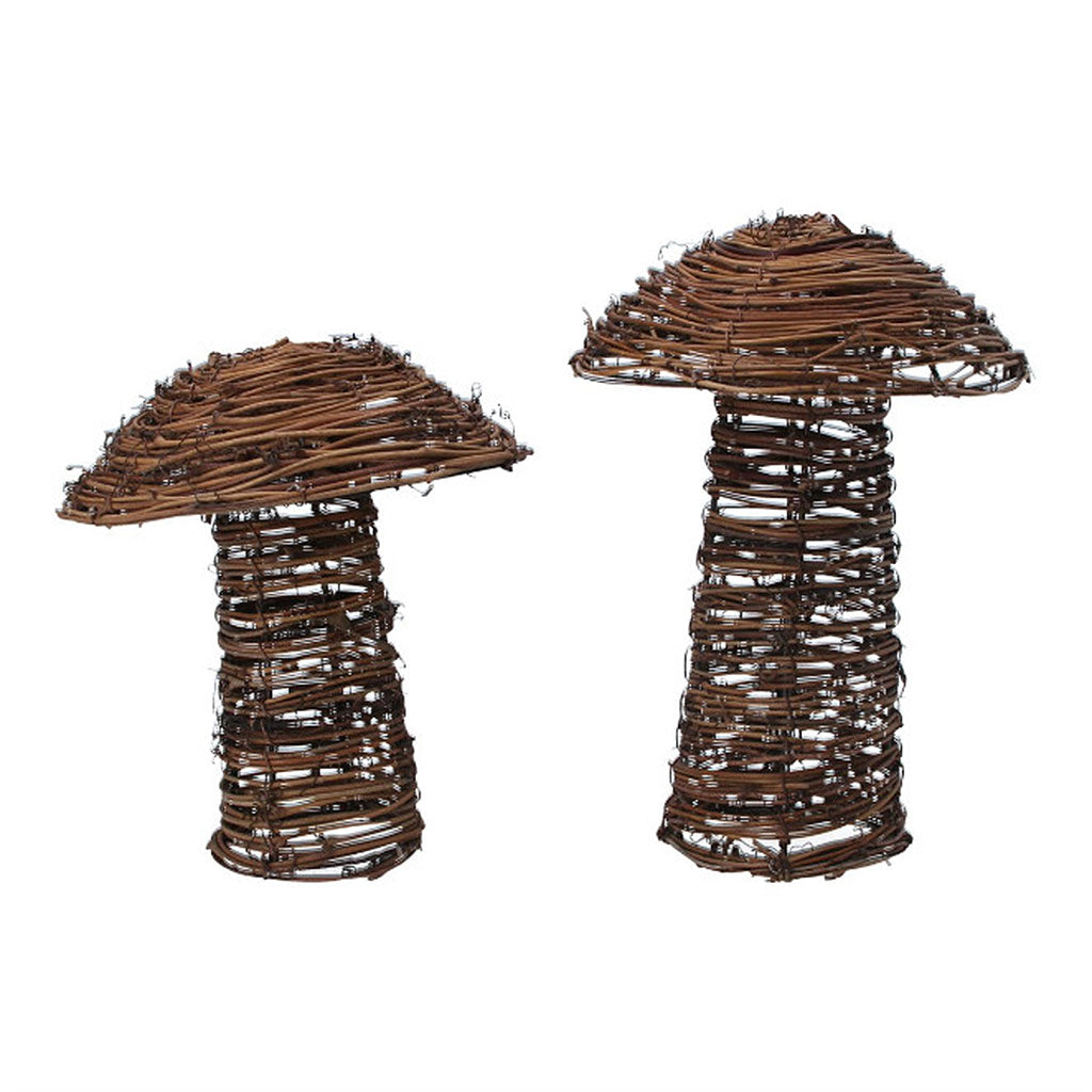 Ensemble d'ornements de champignon en brindille/fil de 2