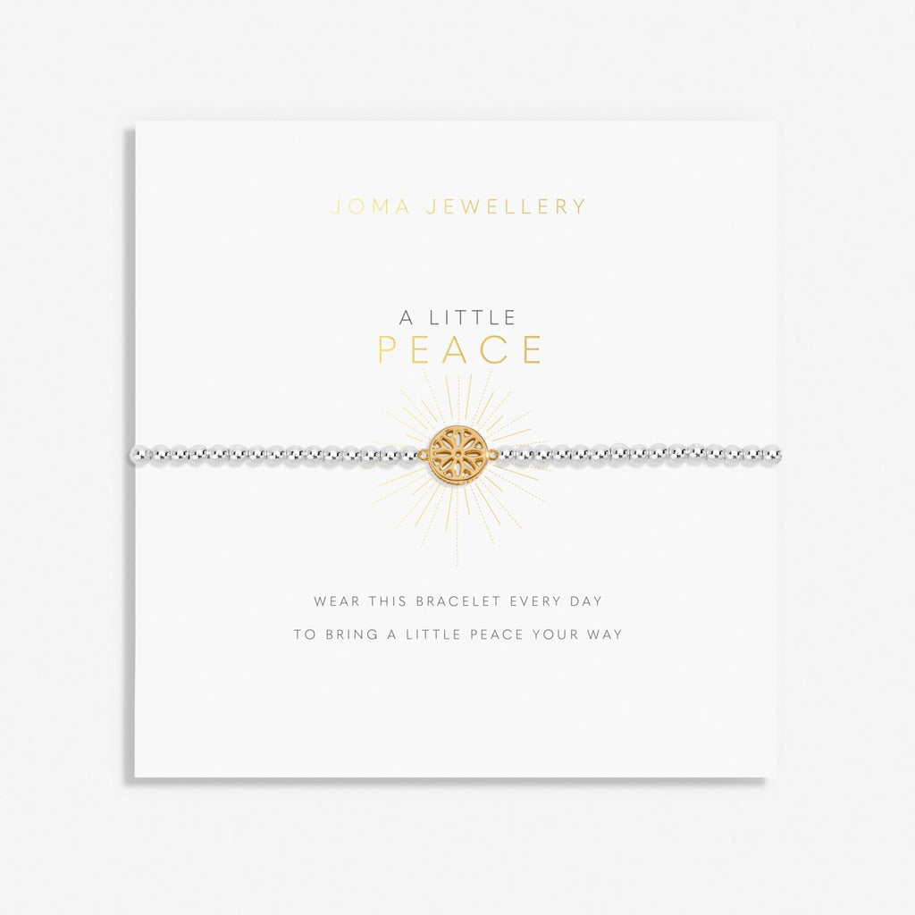 A Little 'Peace' Bracelet in Silver and Gold Plating