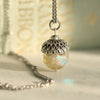 Yellow Opal Acorn Necklace Pendant