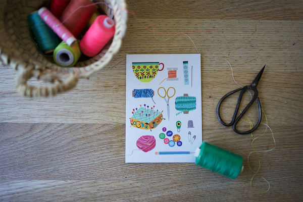Haberdashery Greetings Card