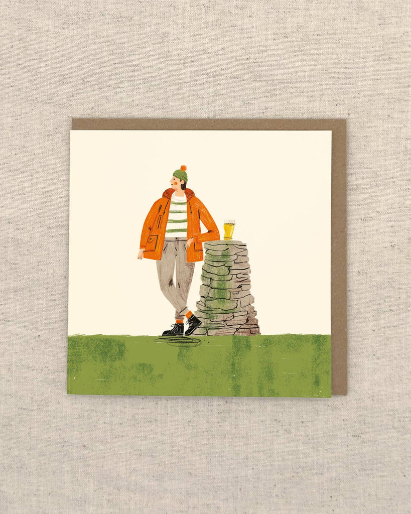 Walk & A Pint Greetings Card