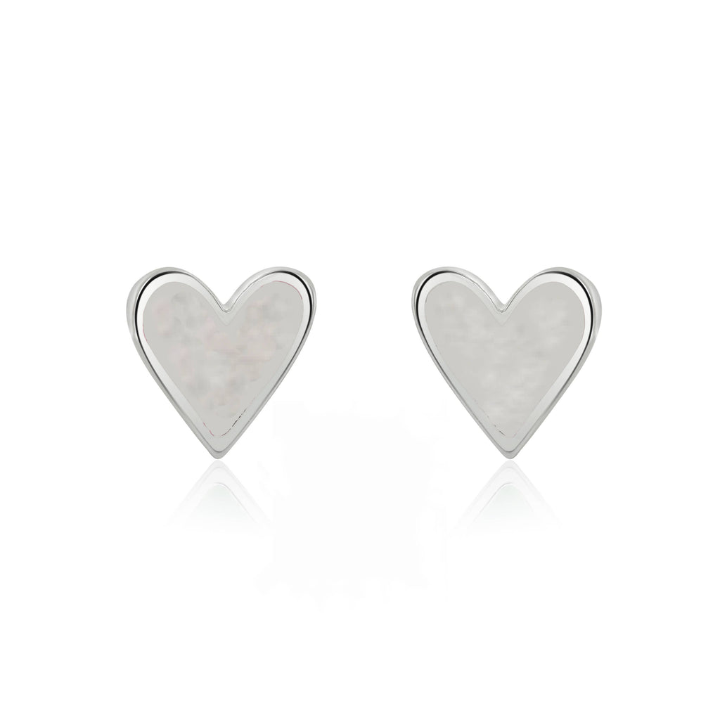Pearlescent Heart Studs
