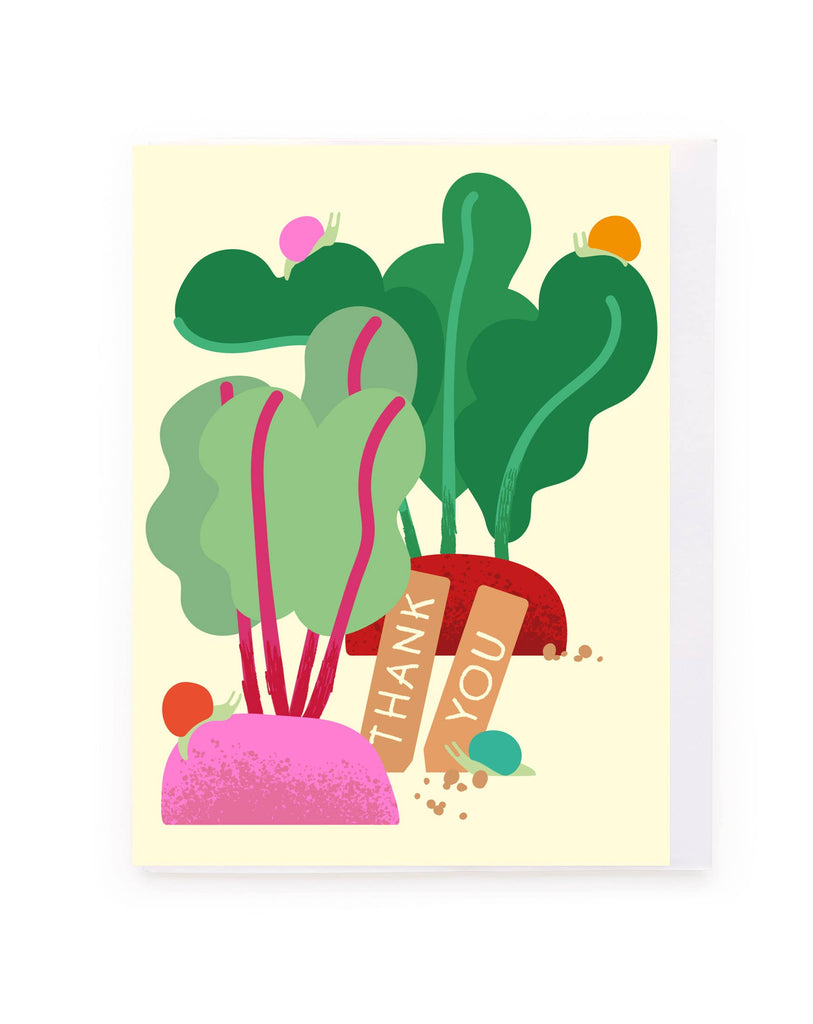 Beetroot thank you blank greeting card
