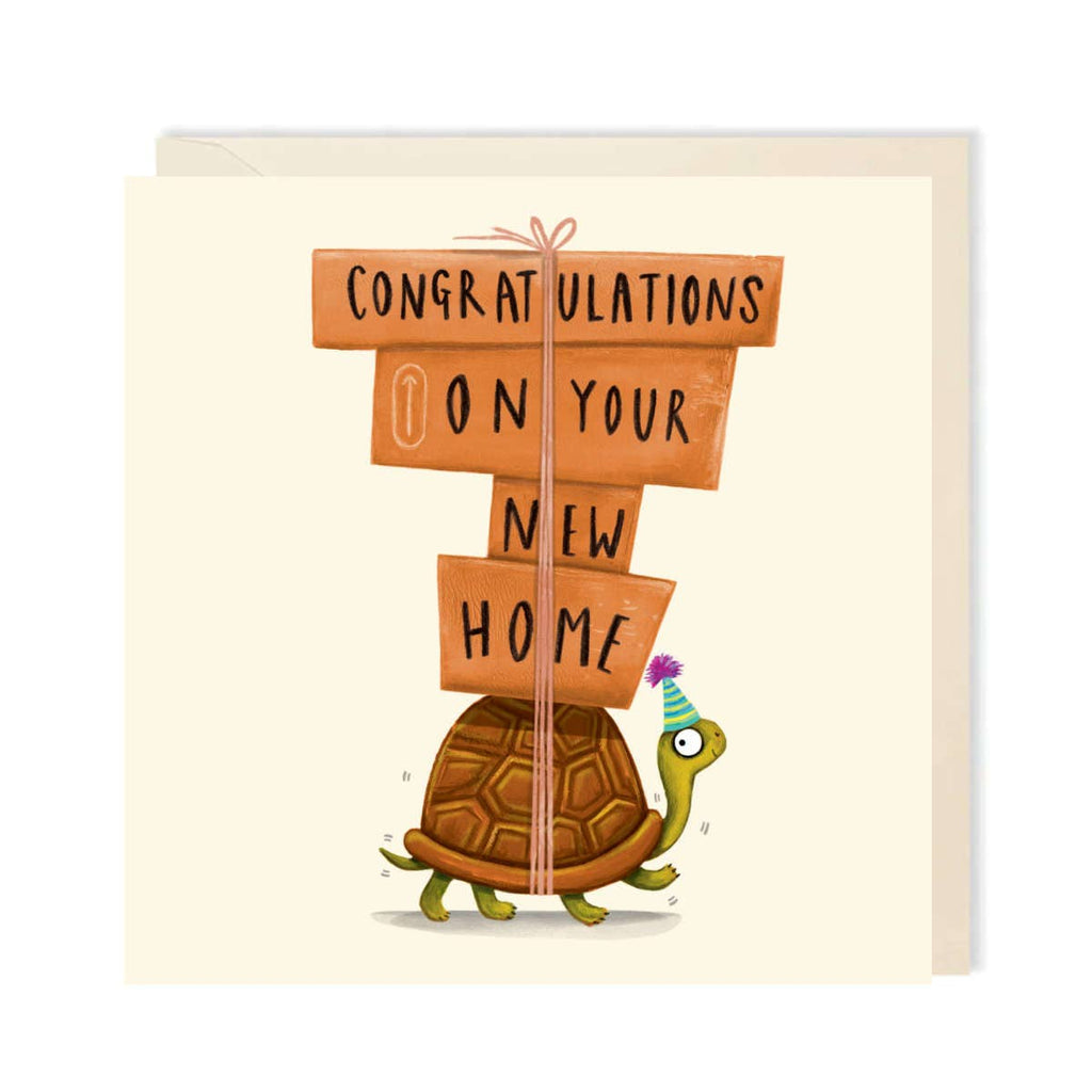 New Home Greeting Card Tortoise | Funny New Home Card