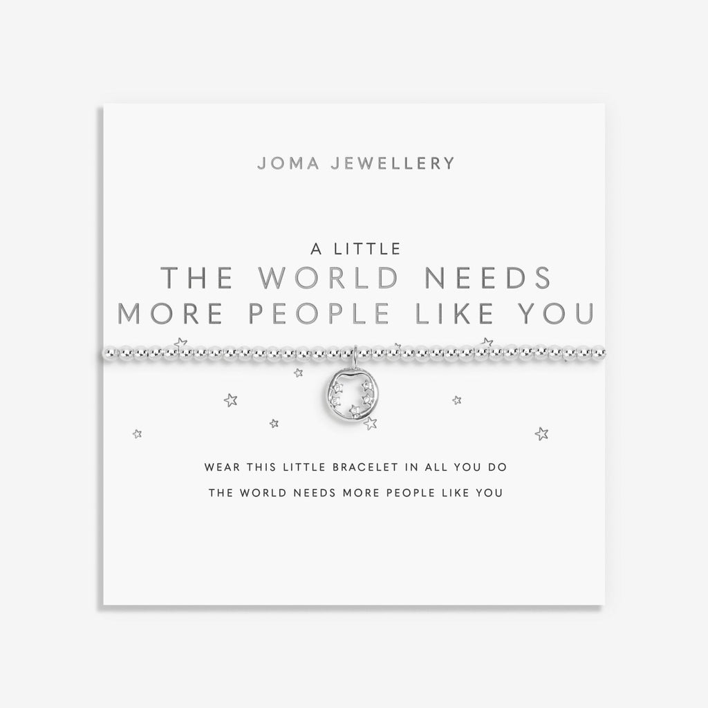 A Little The World Needs More People Like You Silver Plated Bracelet