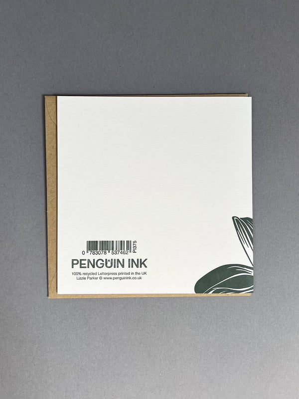 Purple Orchid Letterpress Card