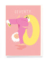 Age 70 Everyday Greeting Card - Off White Envelope
