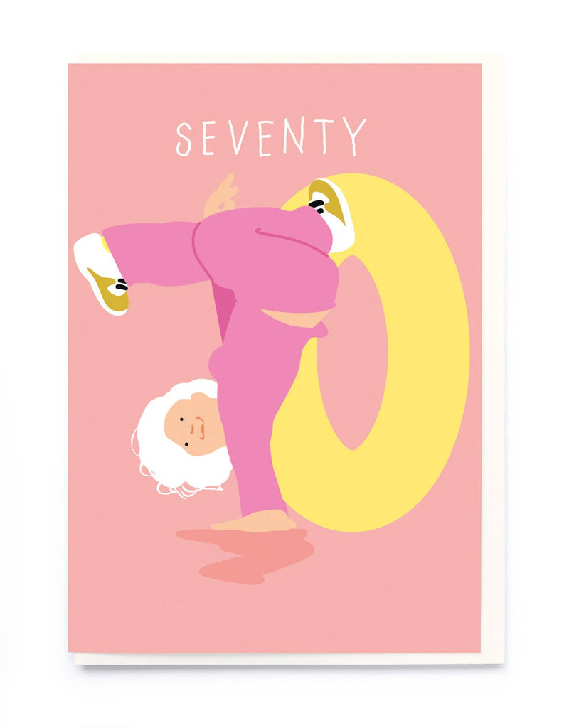 Age 70 Everyday Greeting Card - Off White Envelope