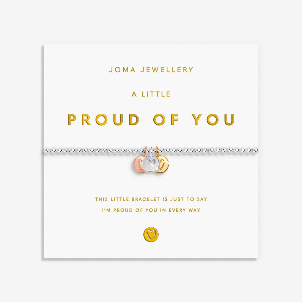 A Little Charmed Moments Proud Of You Silver, Gold & Rose Gold Plated Bracelet