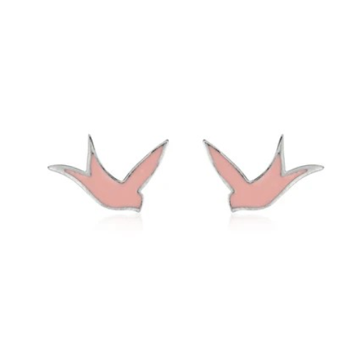 Blue Swallow Bird Studs