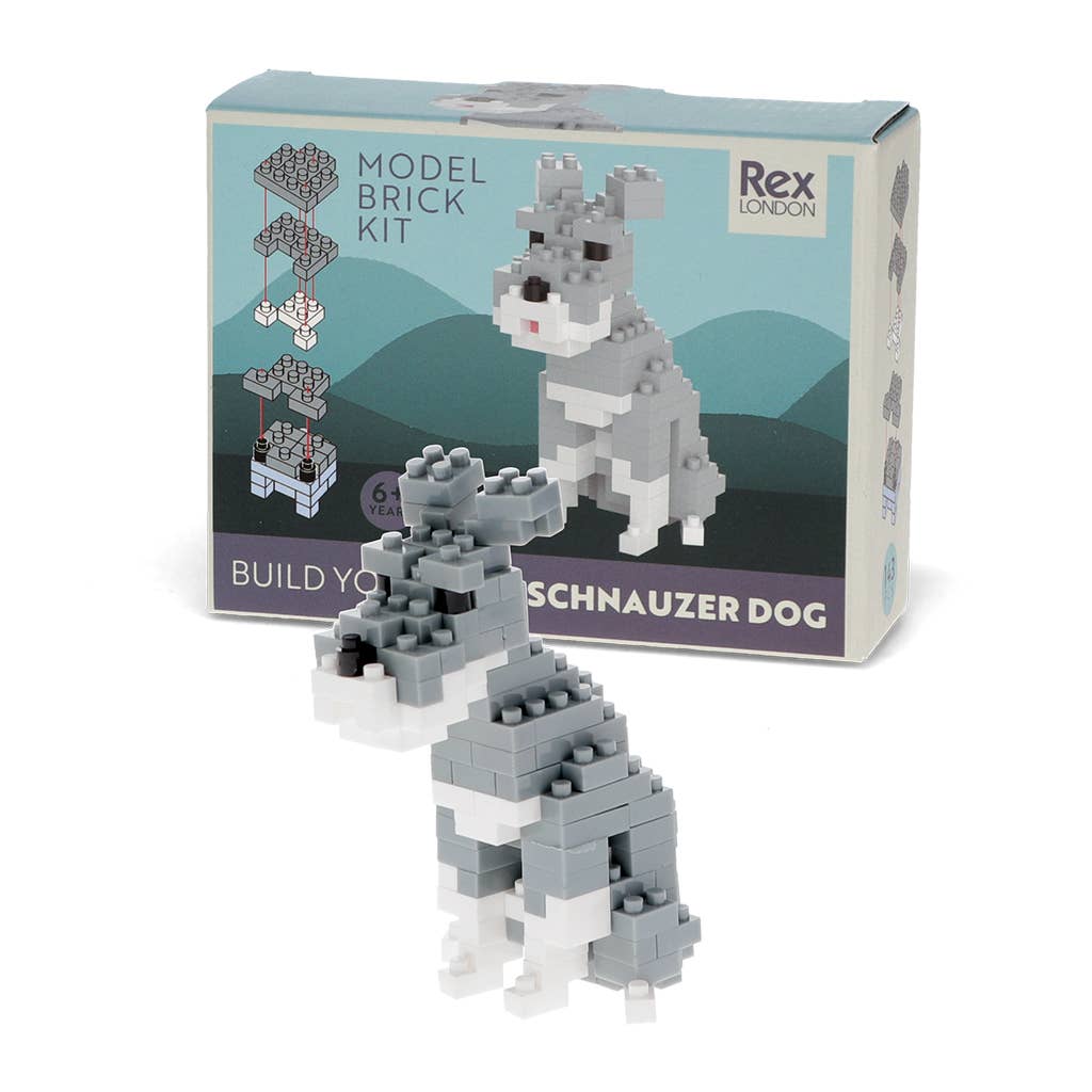Build your own dog model brick kit - Schnauzer