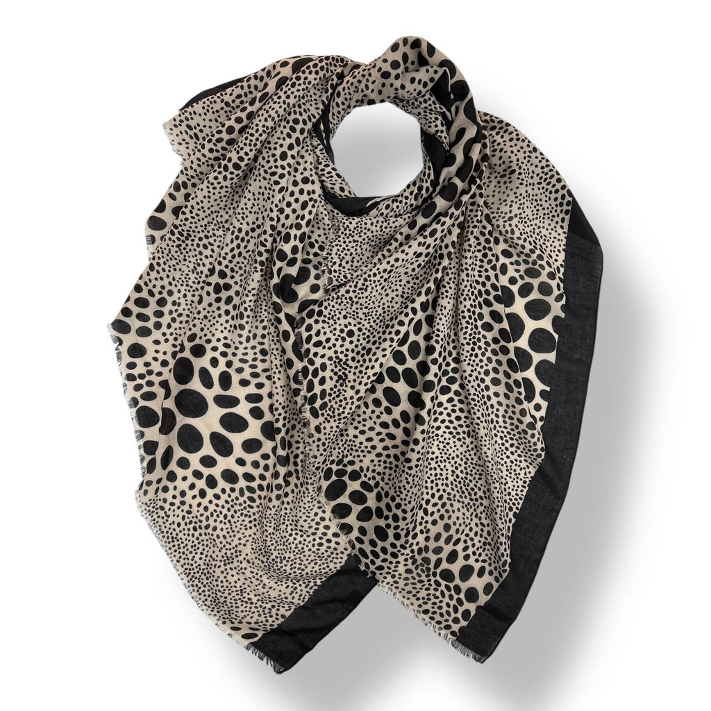 Leopard dots print scarf