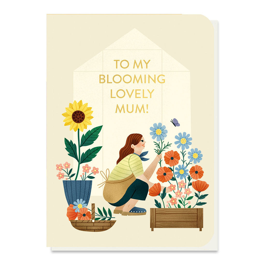 Mum Wild Flower Garden Seedstick Card