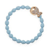 Bling Gold Fish On Sky Blue Elastic Bangle Band