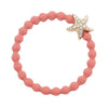 Bling Gold Starfish On Coral Elastic Bangle Band