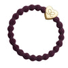 Heart In Gold On Plum Bangle Band