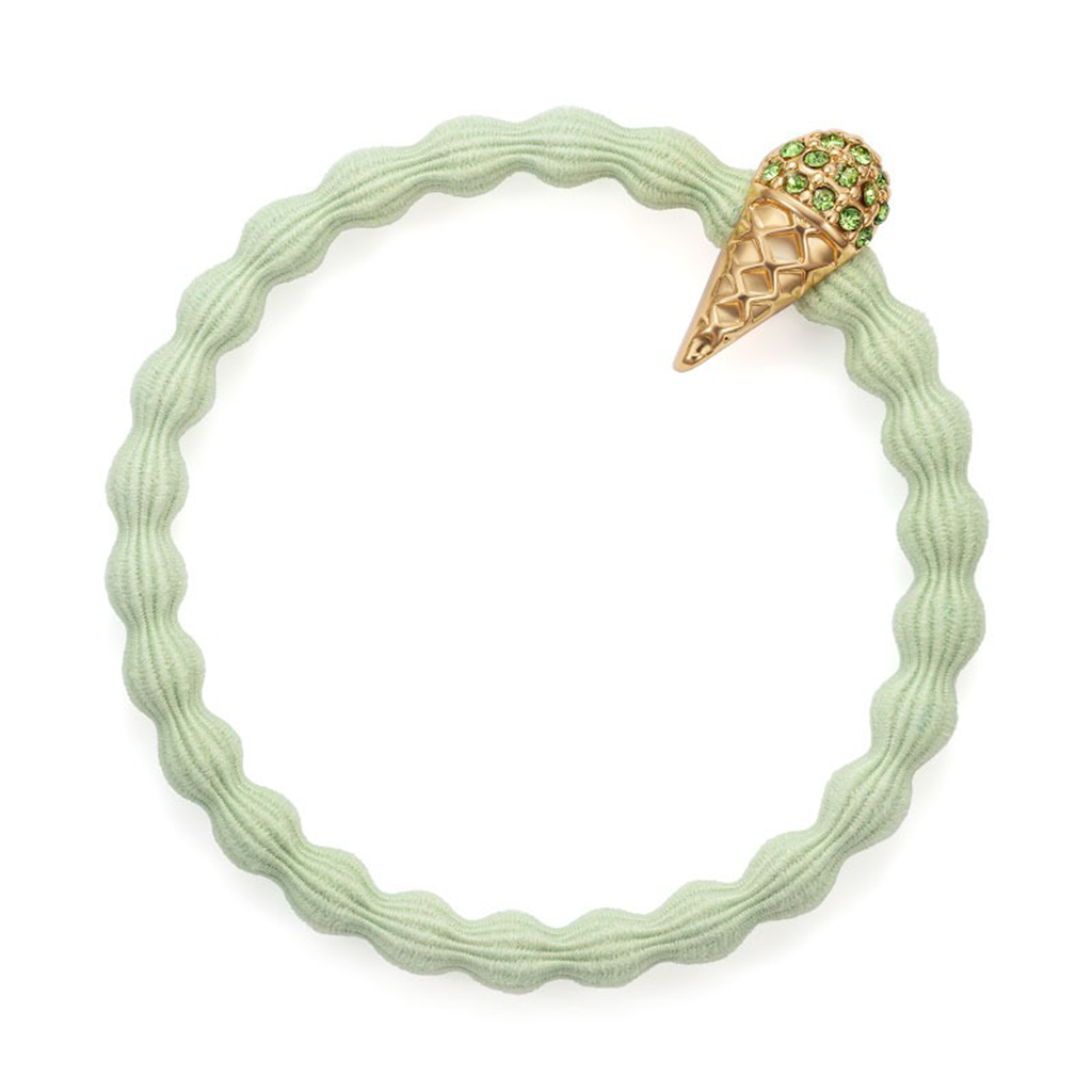 Bracelet élastique Diamente crème glacée sur pistache