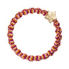 Bracelet élastique de carnaval avec étoile dorée métallisée