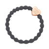 Heart In Rose Gold On Storm Grey Bangle Band