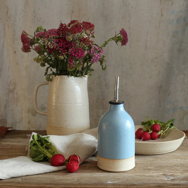 Cornflower Blue Oil Pourer Stone Series By Habulous Ceramics