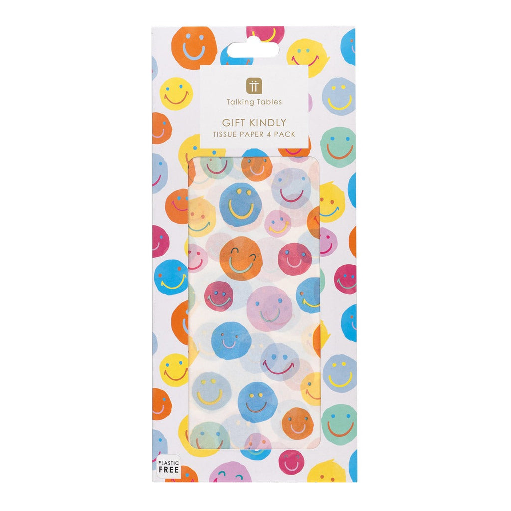 Happy Face  Tissue Paper  4Pk  Recycled Fsc Mix