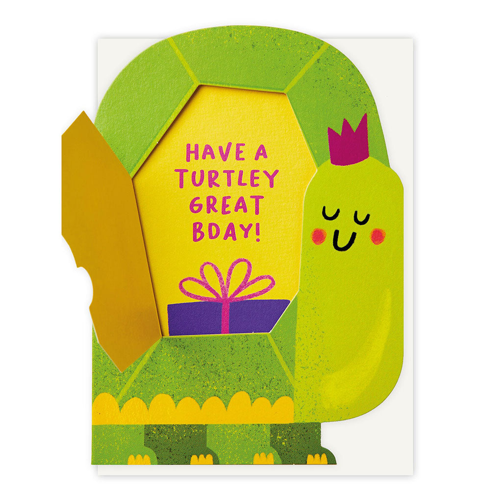 Superbe carte d'anniversaire Turtley