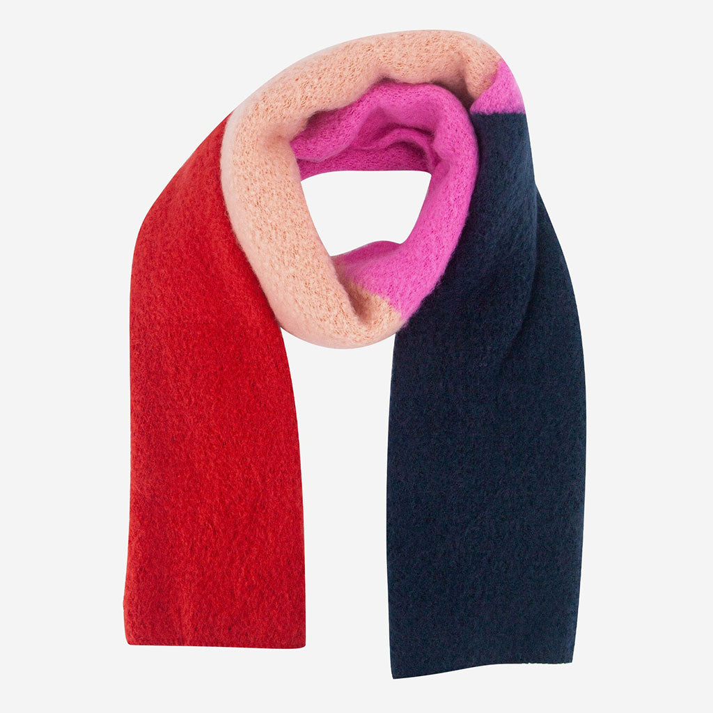 Aster Pink/Red Colourblock Heavyweight Scarf