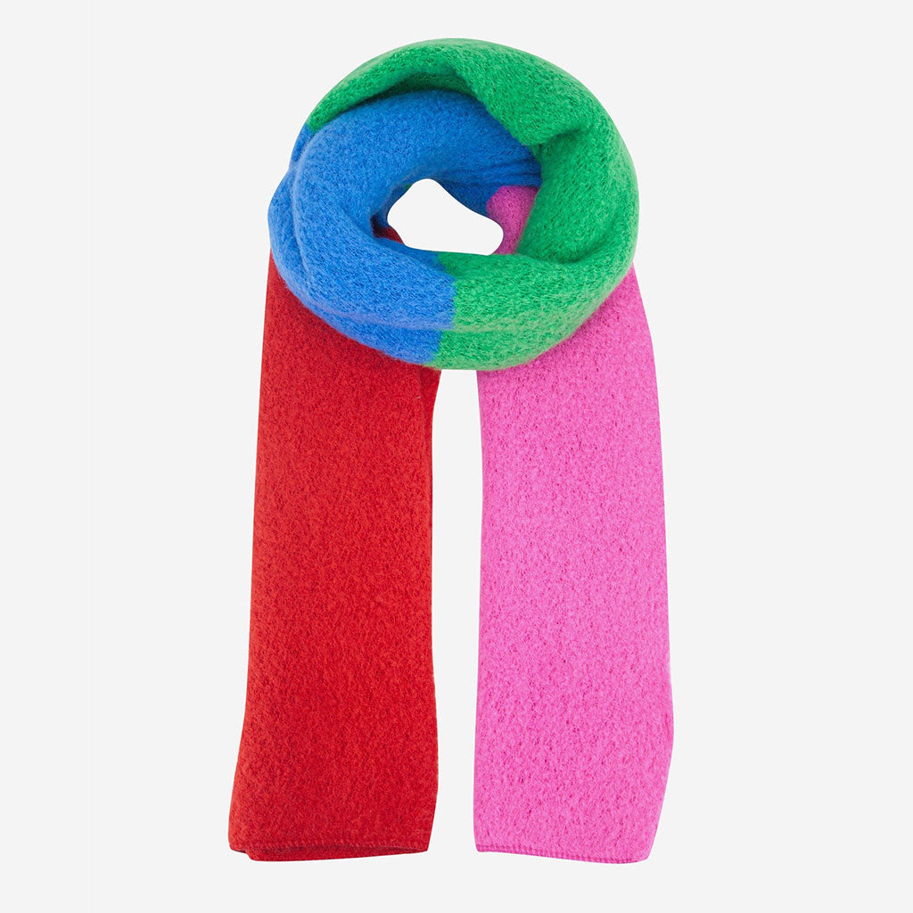 Aster Green/Pink Colourblock Heavyweight Scarf