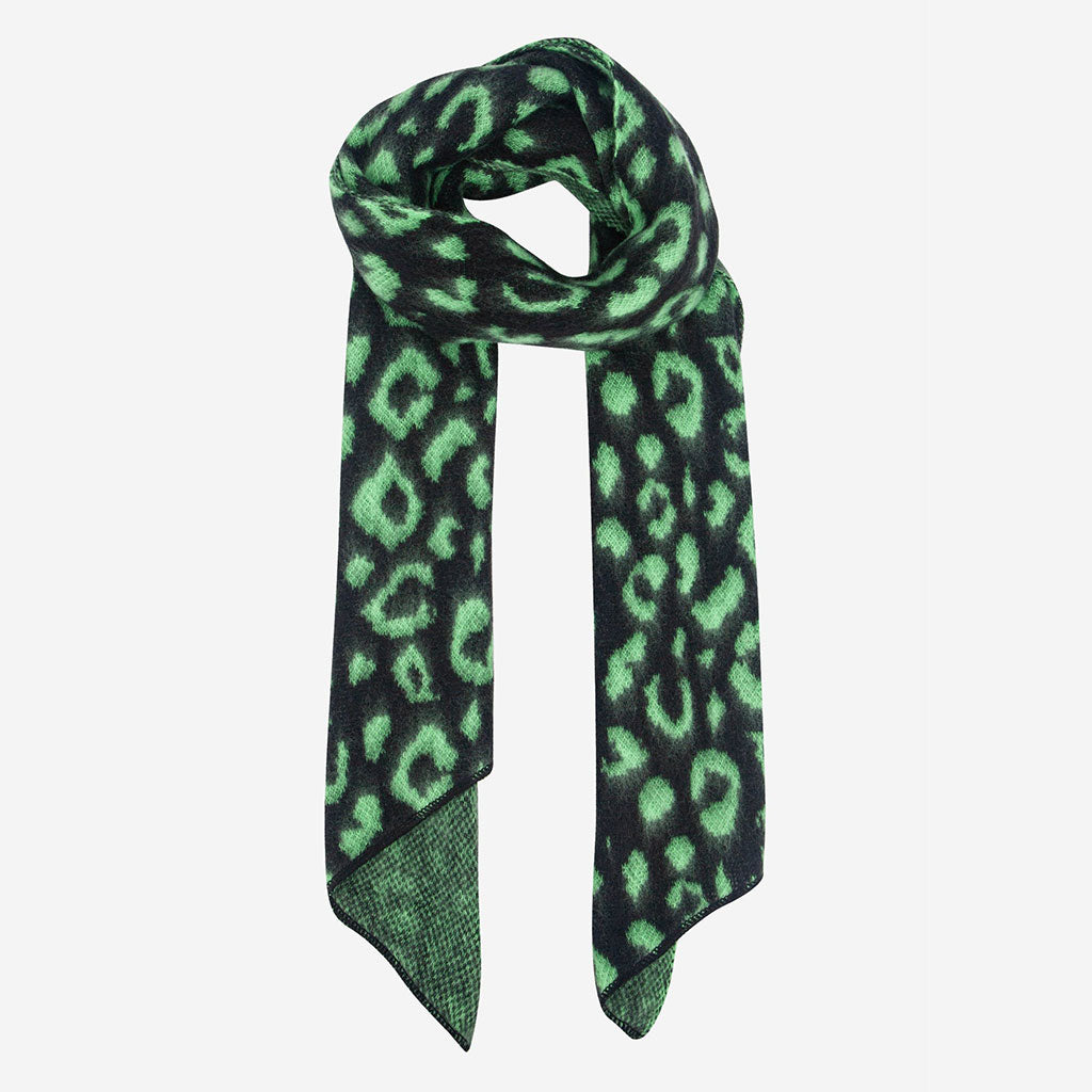 Nico Black/Lime Leopard Heavyweight Scarf