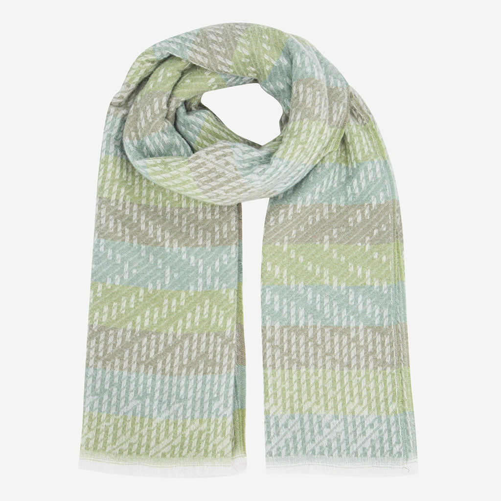 Reed Khaki/Green Stripe Heavyweight Scarf