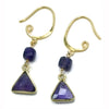Lange Tropfenohrringe mit Amethyst