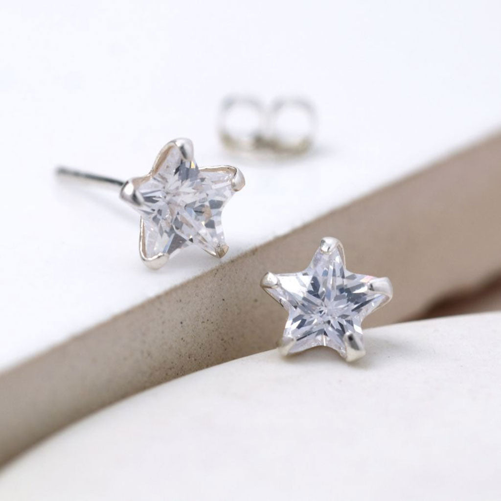 Clear Crystal Star Stud