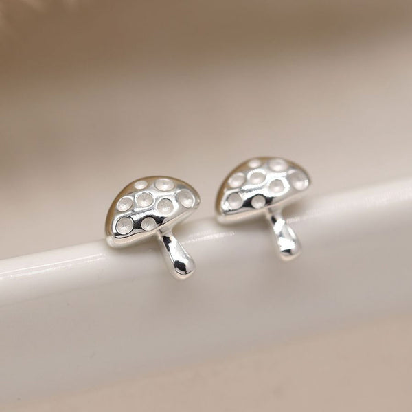 Sterling Silver Toadstool Studs