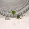 Ohrstecker aus Sterlingsilber im Peridot-Schliff, 5 mm