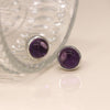 Amethyst Cab 6mm Ohrstecker aus Sterlingsilber