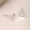 Sterling Silver Rust Textured Heart Studs
