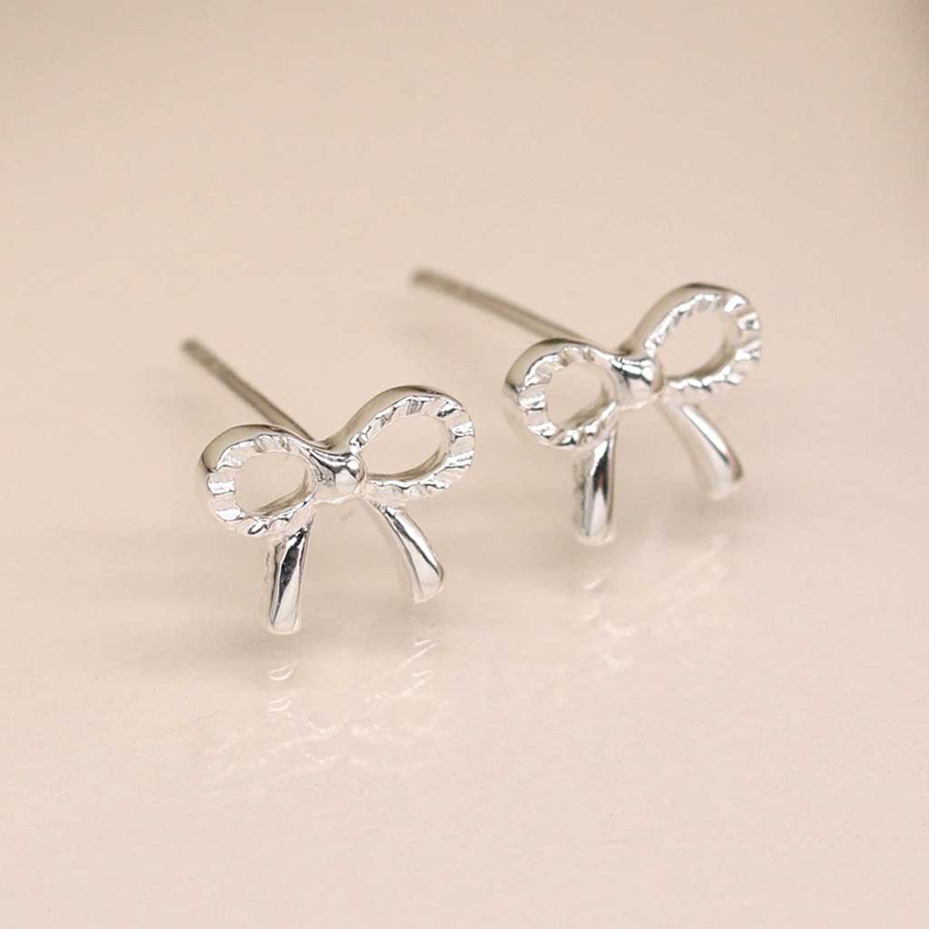 Sterling Silver Bow Studs