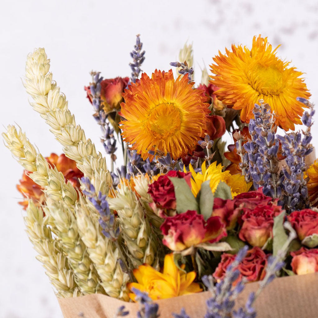 Dried Wildflower Bouquet Orange