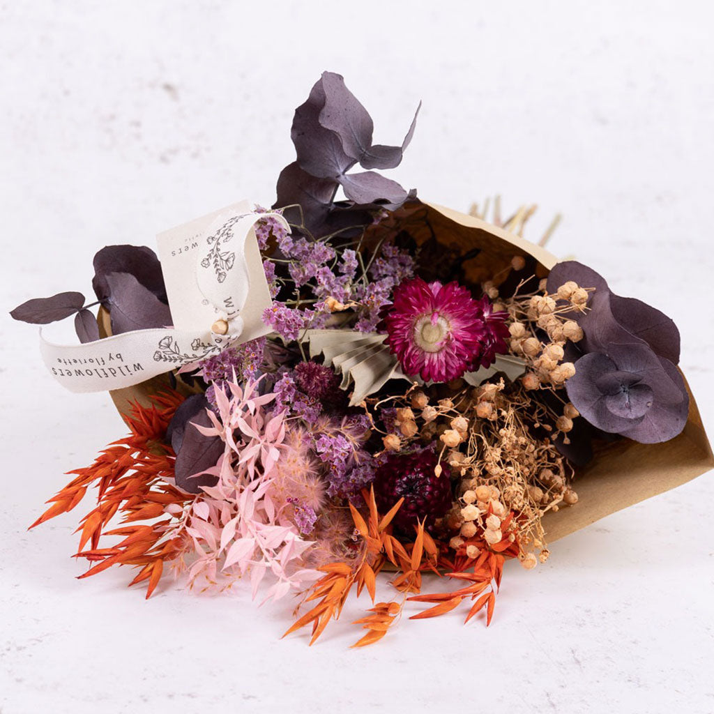 Bouquet de fleurs sauvages séchées Terra Pink