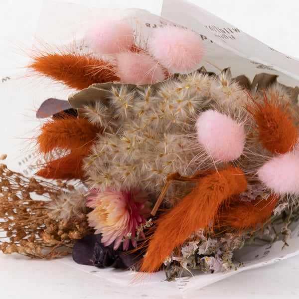 Dried Wildflower Bouquet Mini Posy Terra Pink