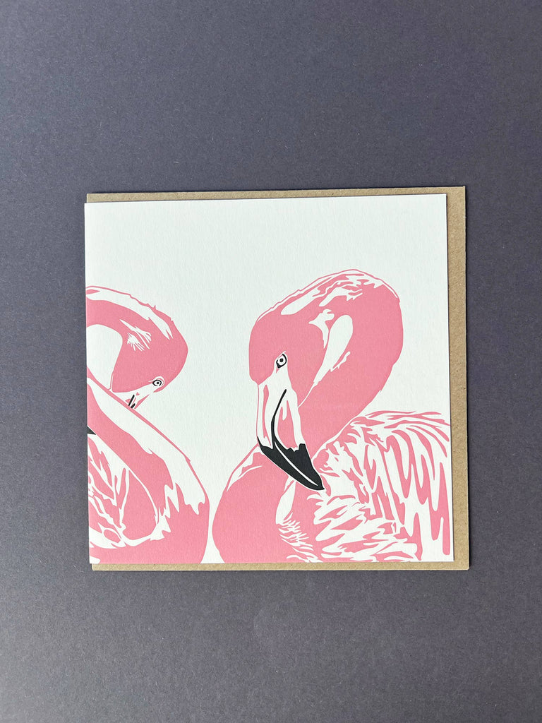 Flamingo Love Letterpress Card