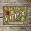Welcome ALLOTMENT Garden Metal Sign Plaque